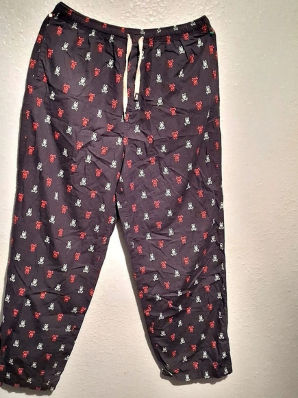 Psycho Bunny jogger pants Cotton in Black & Red Size XL
